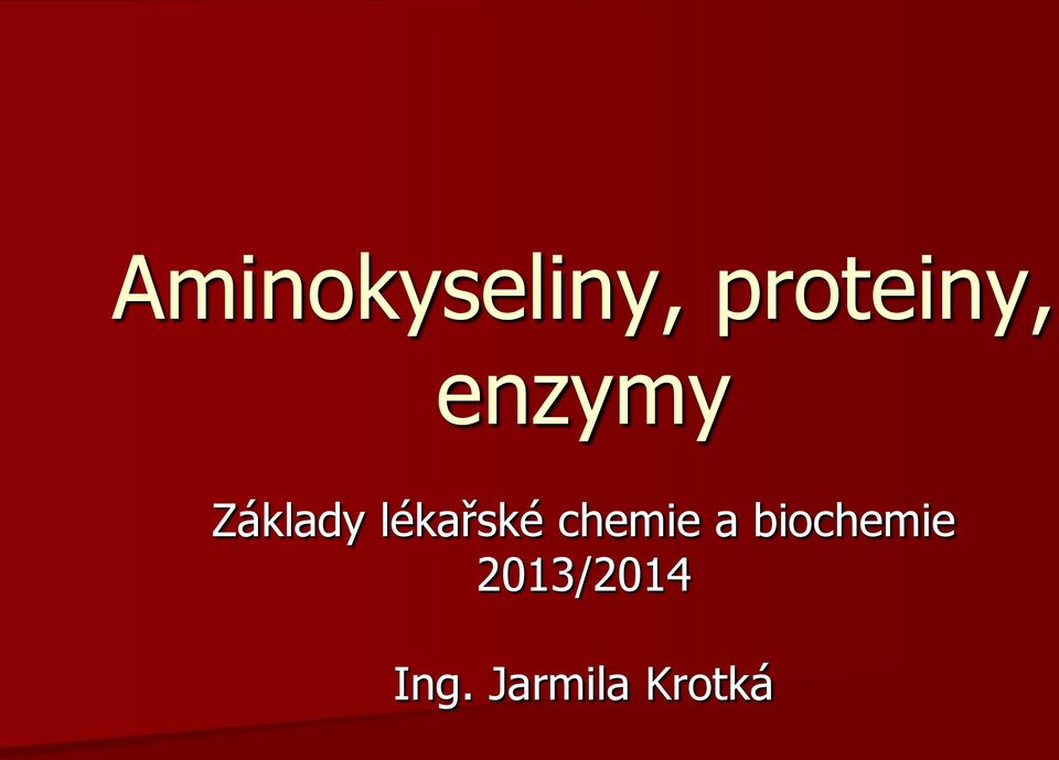 chemie a biochemie