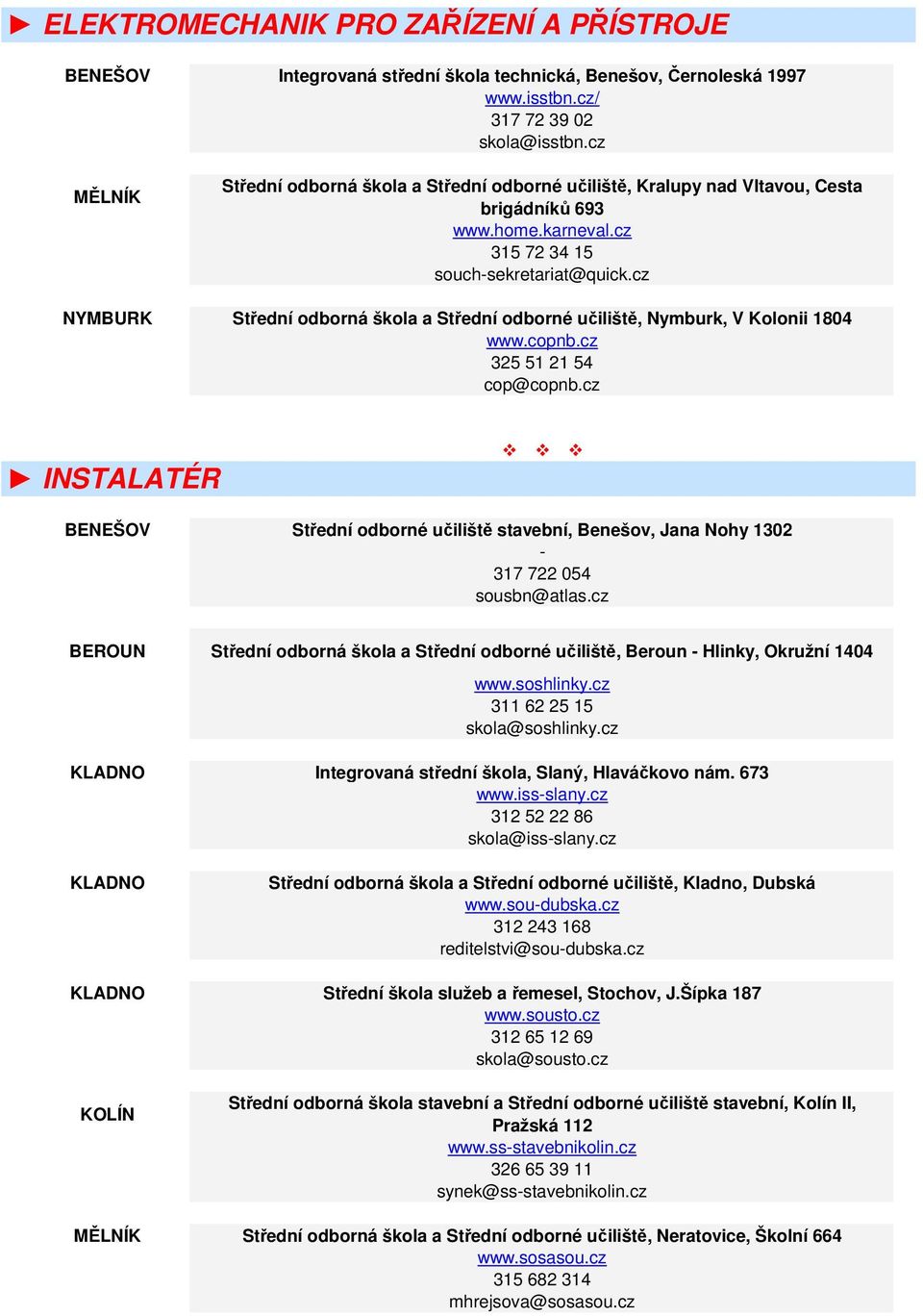 cz NYMBURK Střední odborná škola a Střední odborné učiliště, Nymburk, V Kolonii 1804 www.copnb.cz 325 51 21 54 cop@copnb.