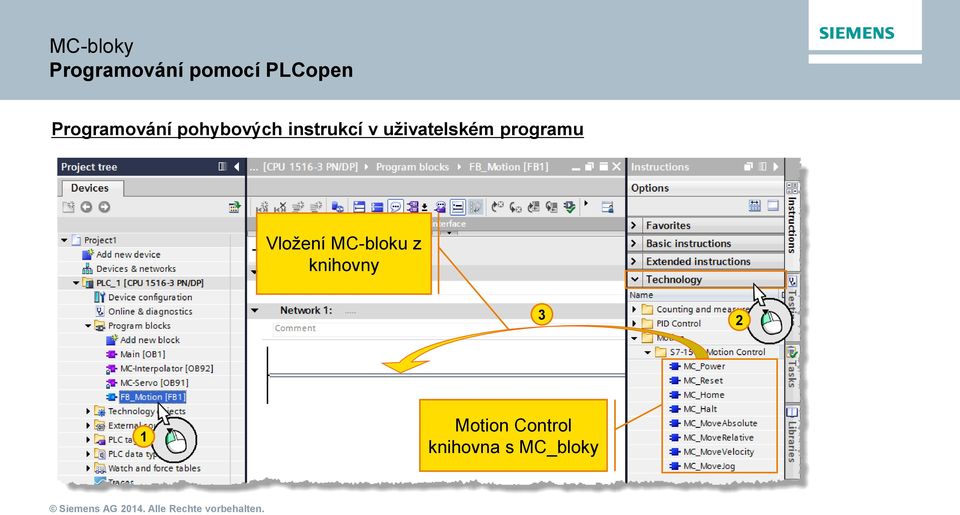 uživatelském programu Vložení MC-bloku z