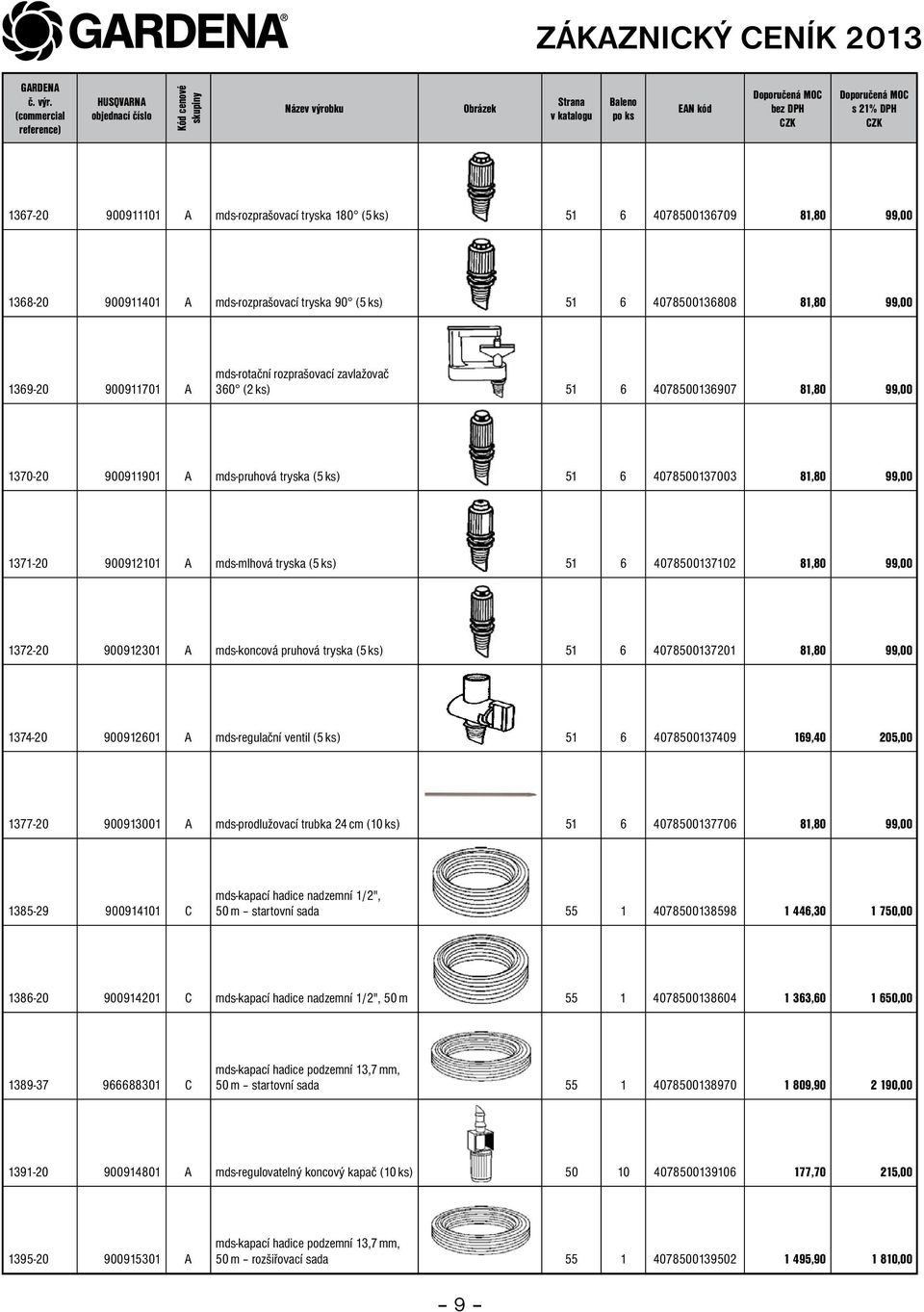 mds-pruhová md-pruhová tryska (5 (5 ks) 51 6 4078500137003 81,80 3,33 99,00 3,99 1371-20 900912101 A mds-mlhová mds-hmlová tryska (5 ks) 51 6 4078500137102 81,80 3,33 99,00 3,99 1372-20 900912301 A