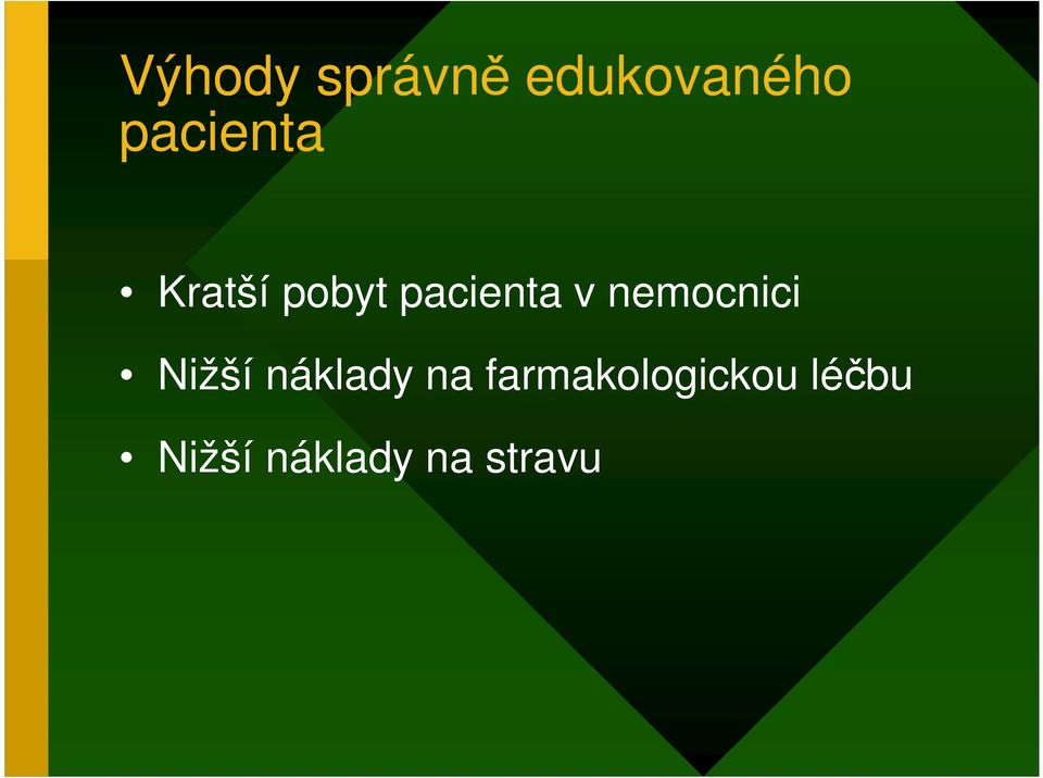 nemocnici Nižší náklady na