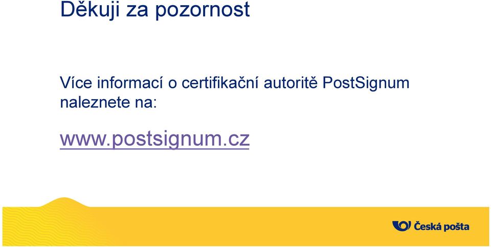 autoritě PostSignum