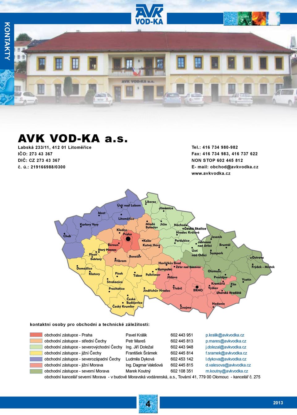 cz www.avkvodka.cz kontaktní osoby pro obchodní a technické záležitosti: obchodní zástupce - Praha Pavel Králik 602 443 951 p.kralik@avkvodka.