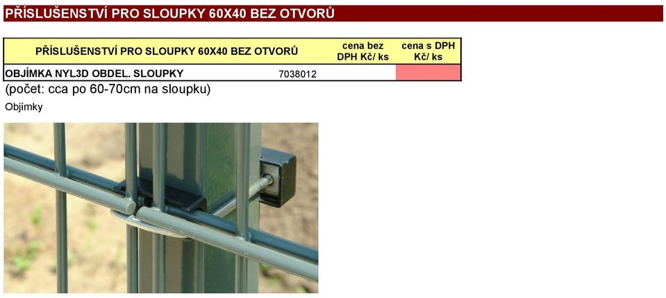 SLOUPKY (počet: cca po 60-70cm na