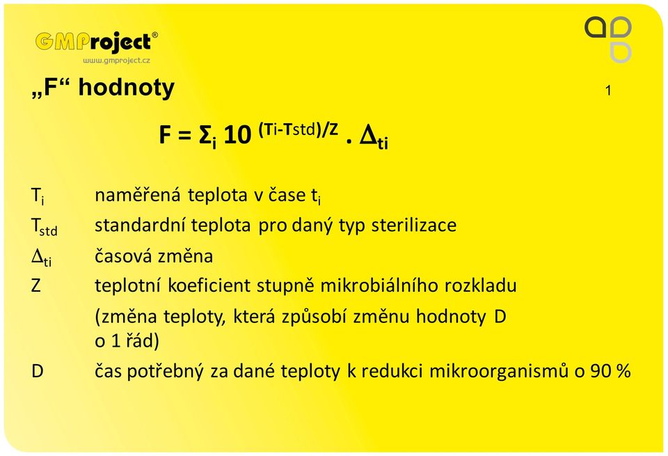 typ sterilizace časová změna teplotní koeficient stupně mikrobiálního