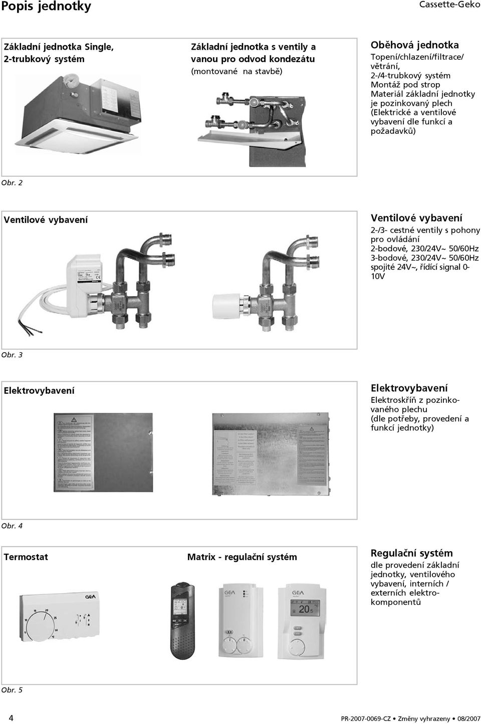 2 Ventilové vybavení Ventilové vybavení 2-/3- cestné ventily s pohony pro ovládání 2-bodové, 230/24V~ 50/60Hz 3-bodové, 230/24V~ 50/60Hz spojité 24V~, řídící signal 0-10V Obr.