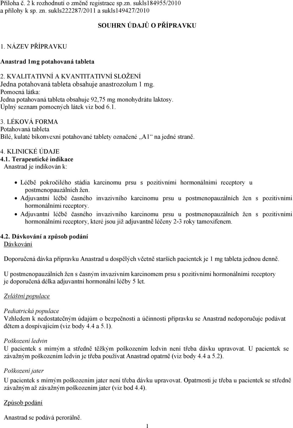 Pomocná látka: Jedna potahovaná tableta obsahuje 92,75 mg monohydrátu laktosy. Úplný seznam pomocných látek viz bod 6.1. 3.