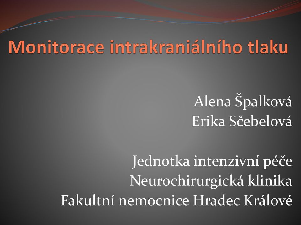 intenzivní péče