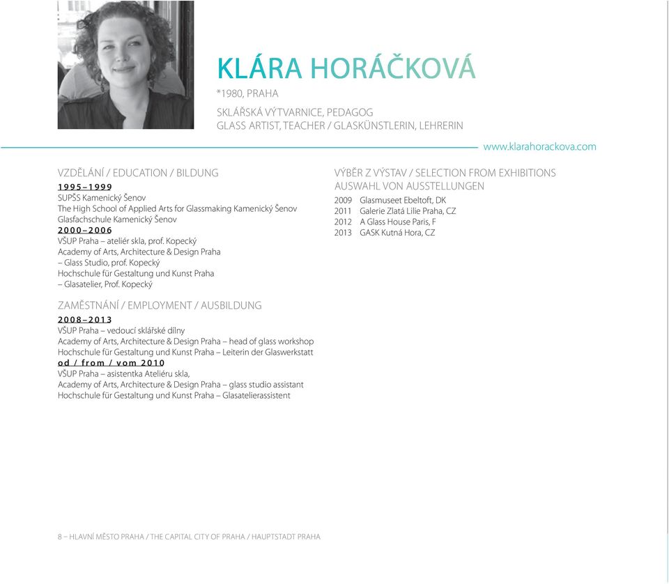 prof. Kopecký Academy of Arts, Architecture & Design Praha Glass Studio, prof. Kopecký Hochschule für Gestaltung und Kunst Praha Glasatelier, Prof.