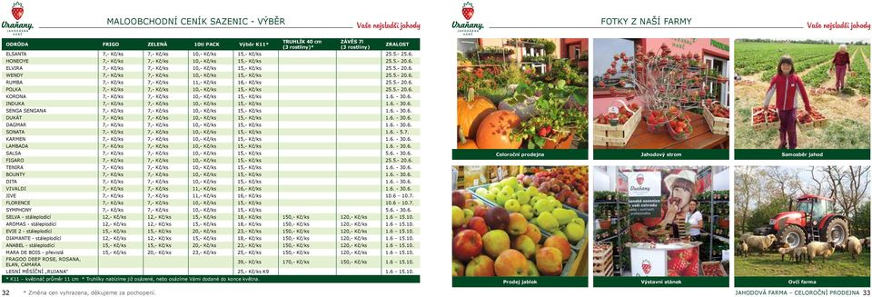 5.- 20.6. POLKA 7,- Kč/ks 7,- Kč/ks 10,- Kč/ks 15,- Kč/ks 25.5.- 20.6. KORONA 7,- Kč/ks 7,- Kč/ks 10,- Kč/ks 15,- Kč/ks 1.6. - 30.6. INDUKA 7,- Kč/ks 7,- Kč/ks 10,- Kč/ks 15,- Kč/ks 1.6. - 30.6. SENGA SENGANA 7,- Kč/ks 7,- Kč/ks 10,- Kč/ks 15,- Kč/ks 1.