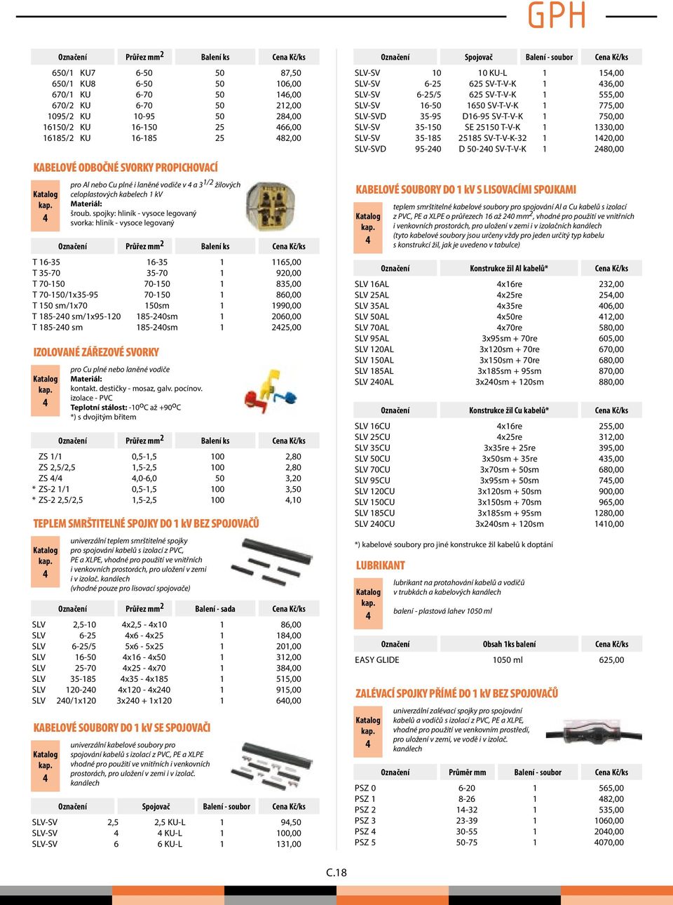 spojky: hliník - vysoce legovaný svorka: hliník - vysoce legovaný T 16-35 16-35 1 65,00 T 35-70 35-70 1 20,00 T 70-150 70-150 1 835,00 T 70-150/1x35-5 70-150 1 860,00 T 150 sm/1x70 150sm 1,00 T