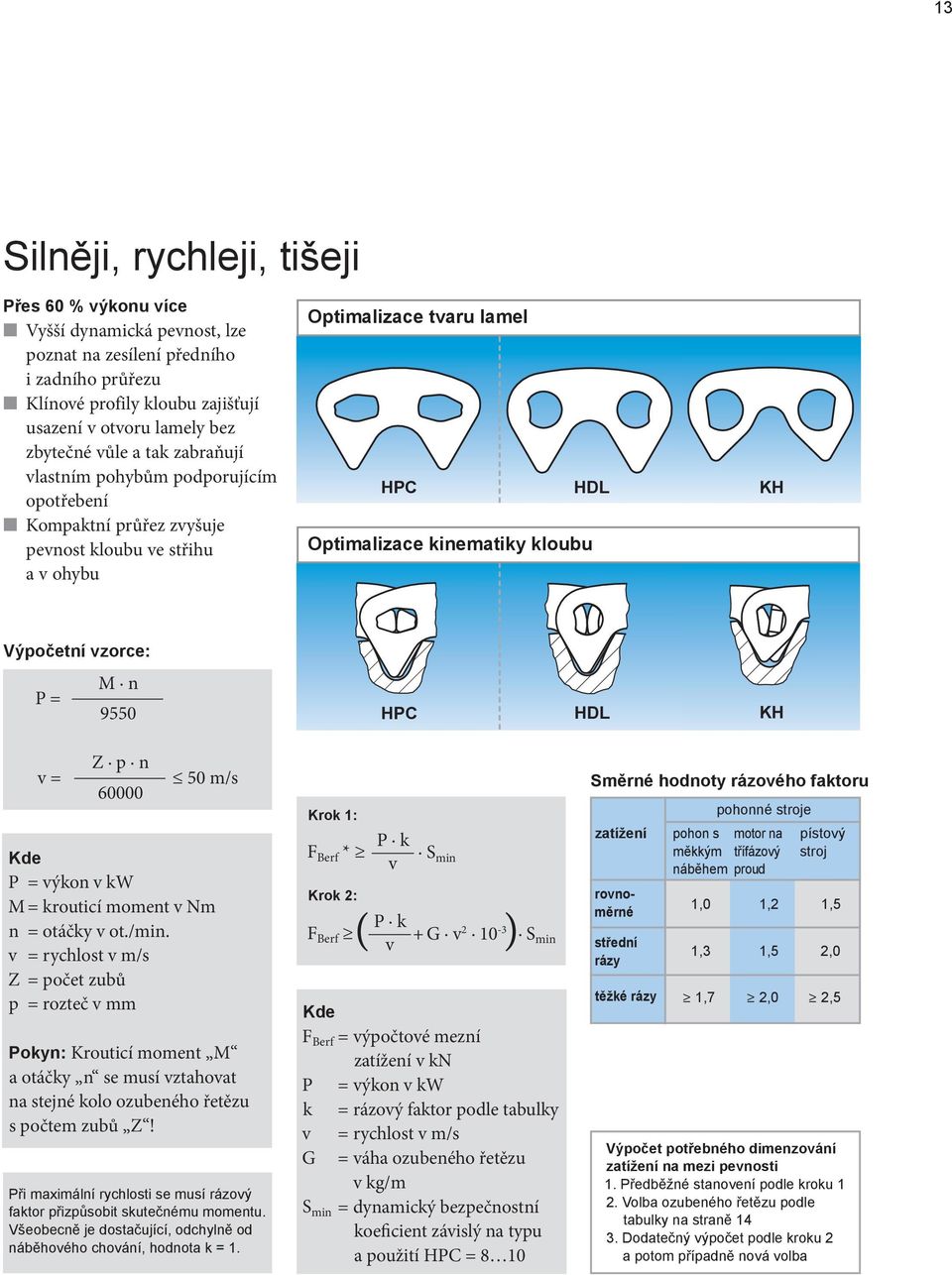 vzorce: P = v = M n 9550 Z p n 60000 50 m/s Kde P = výkon v kw M = krouticí moment v Nm n = otáčky v ot./min.