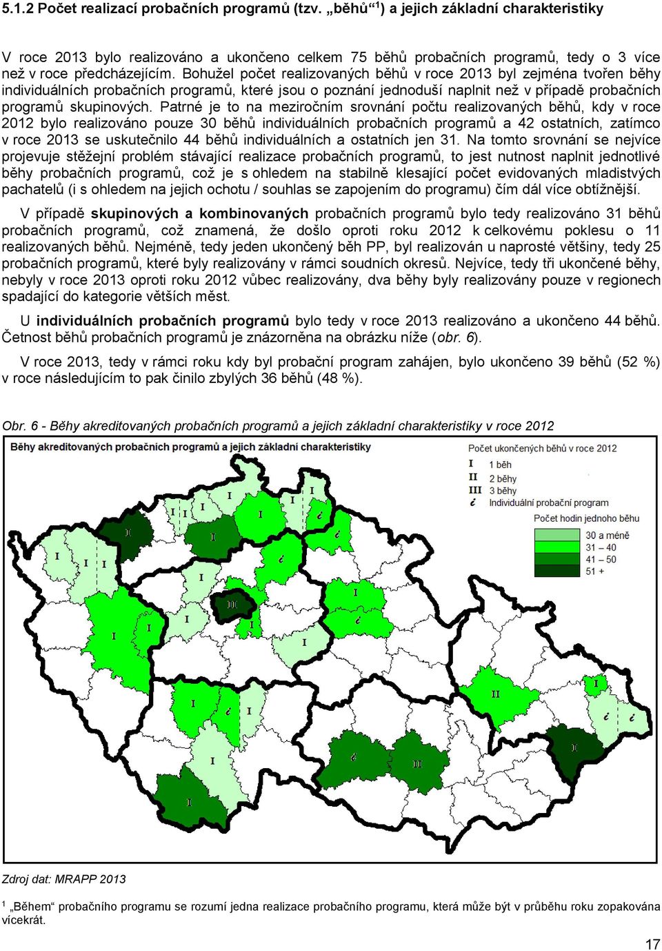 Bohužel počet realizovaných běhů v roce 2013 byl zejména tvořen běhy individuálních probačních programů, které jsou o poznání jednoduší naplnit než v případě probačních programů skupinových.