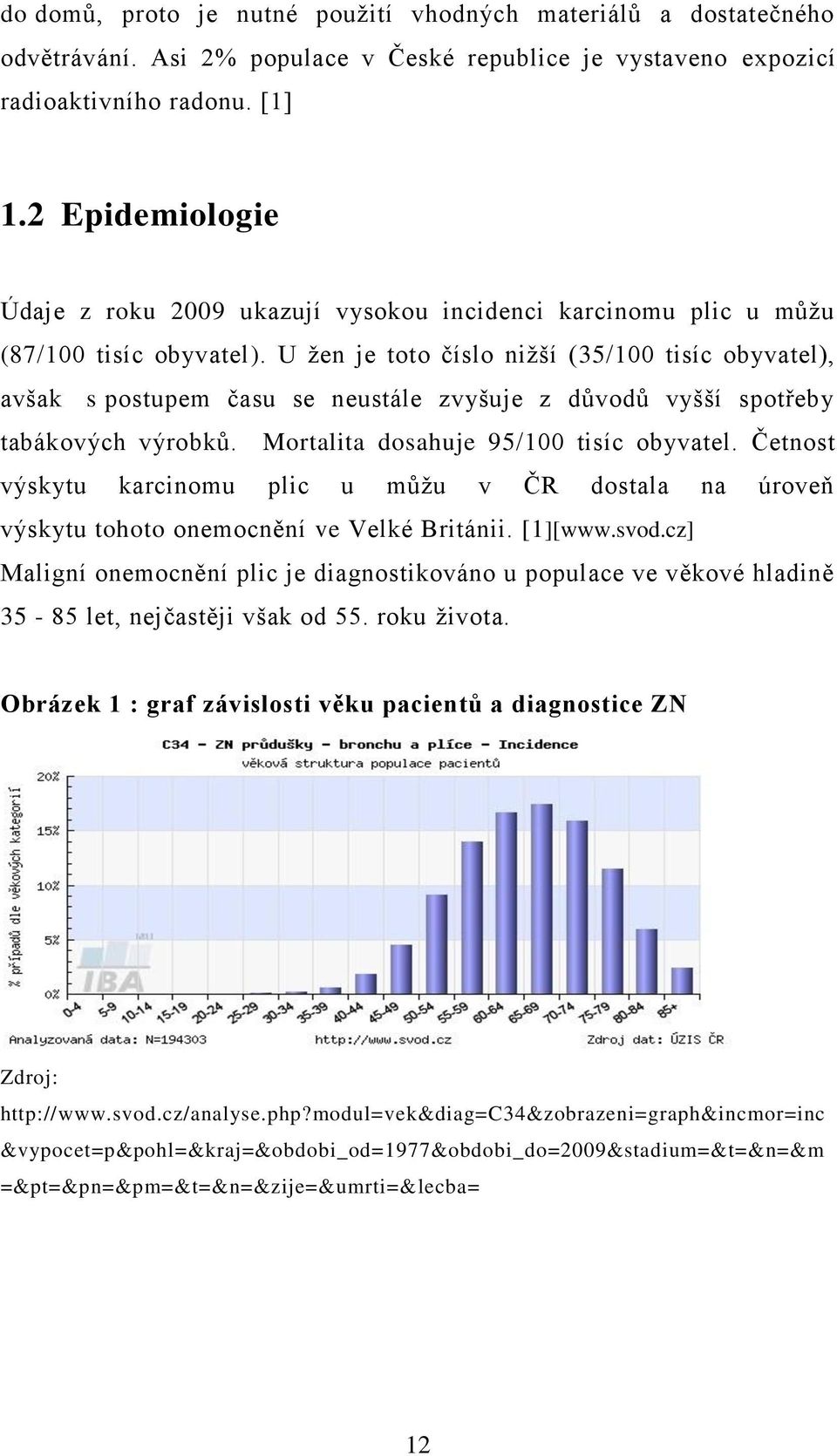 U žen je toto číslo nižší (35/100 tisíc obyvatel), avšak s postupem času se neustále zvyšuje z důvodů vyšší spotřeby tabákových výrobků. Mortalita dosahuje 95/100 tisíc obyvatel.