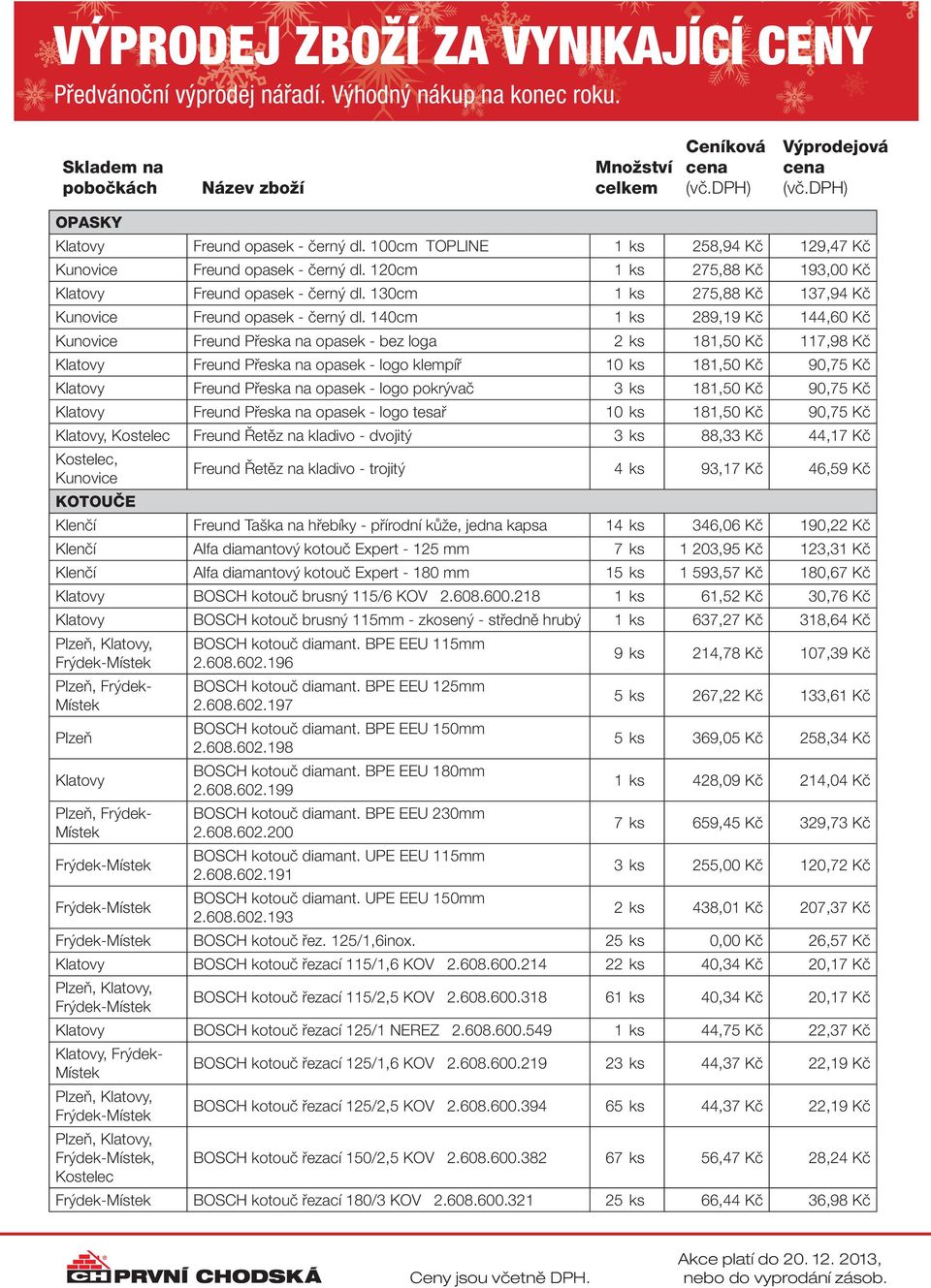 120cm 1 ks 275,88 Kč 193,00 Kč Klatovy Freund opasek - černý dl. 130cm 1 ks 275,88 Kč 137,94 Kč Kunovice Freund opasek - černý dl.