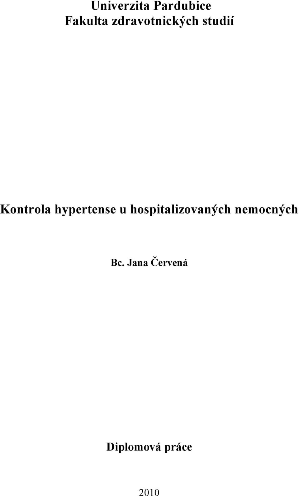 hypertense u hospitalizovaných