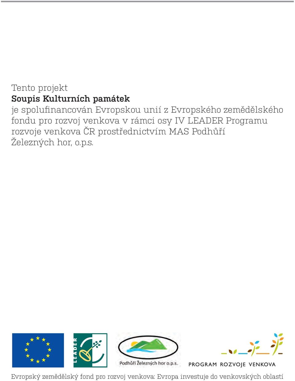 Programu rozvoje venkova ČR prost