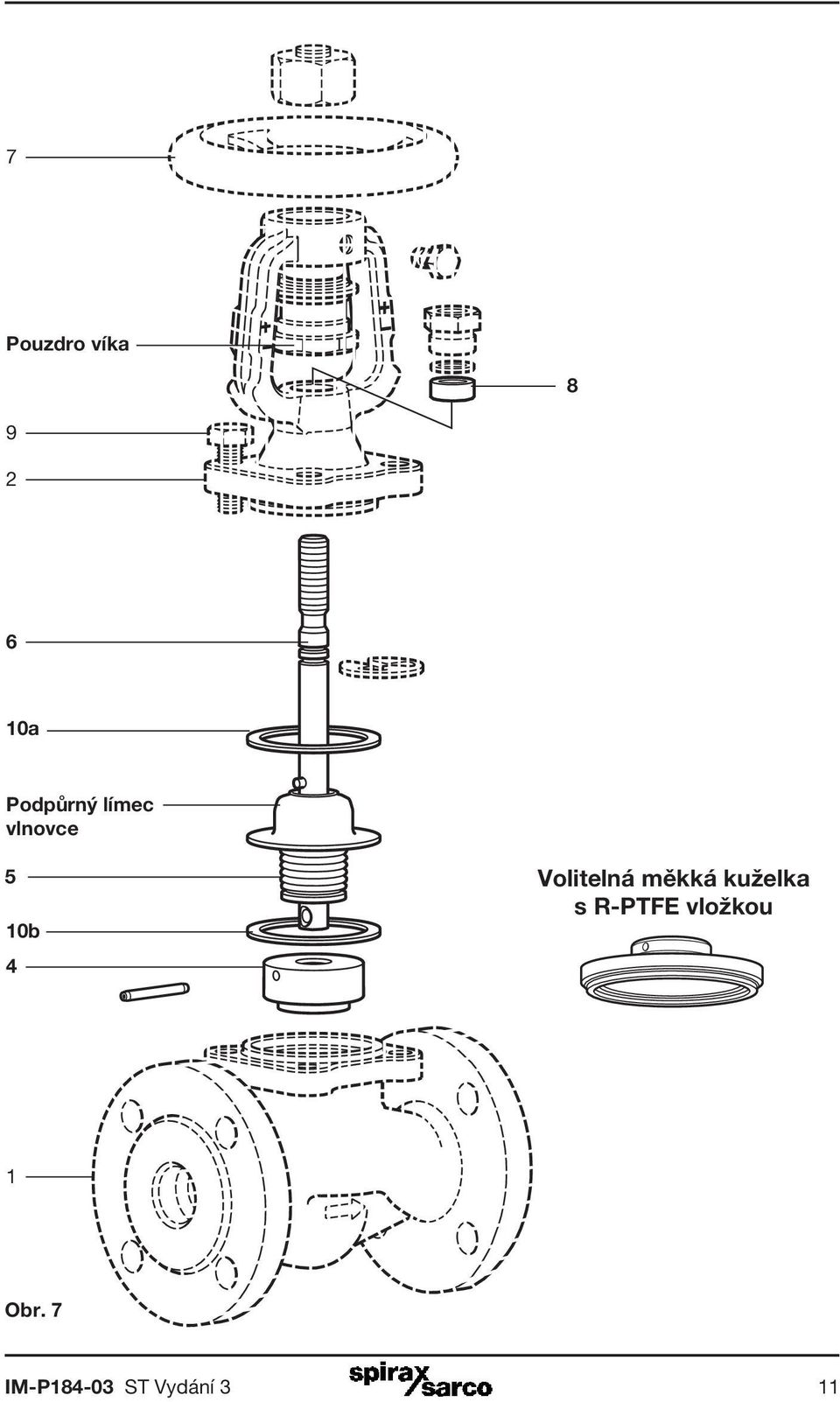 Volitelná měkká kuželka s R-PTFE