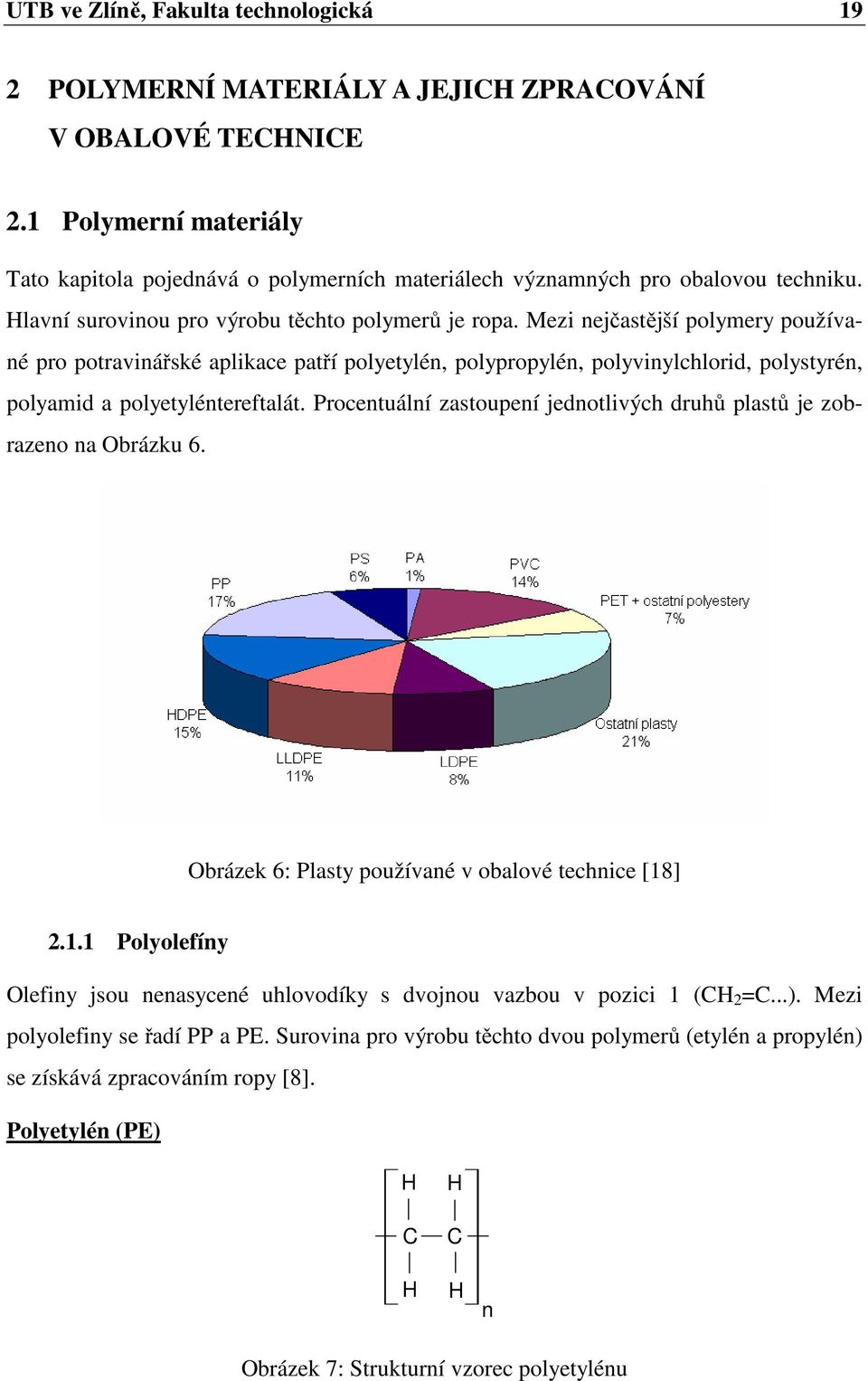 Mezi nejčastější polymery používané pro potravinářské aplikace patří polyetylén, polypropylén, polyvinylchlorid, polystyrén, polyamid a polyetyléntereftalát.