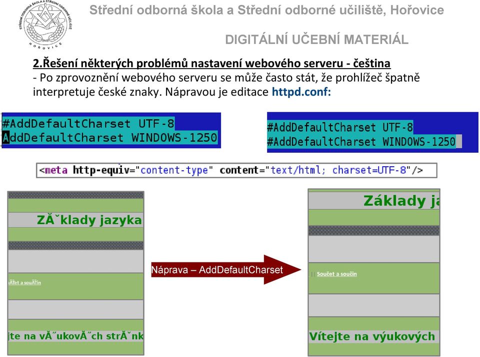 často stát, že prohlížeč špatně interpretuje české