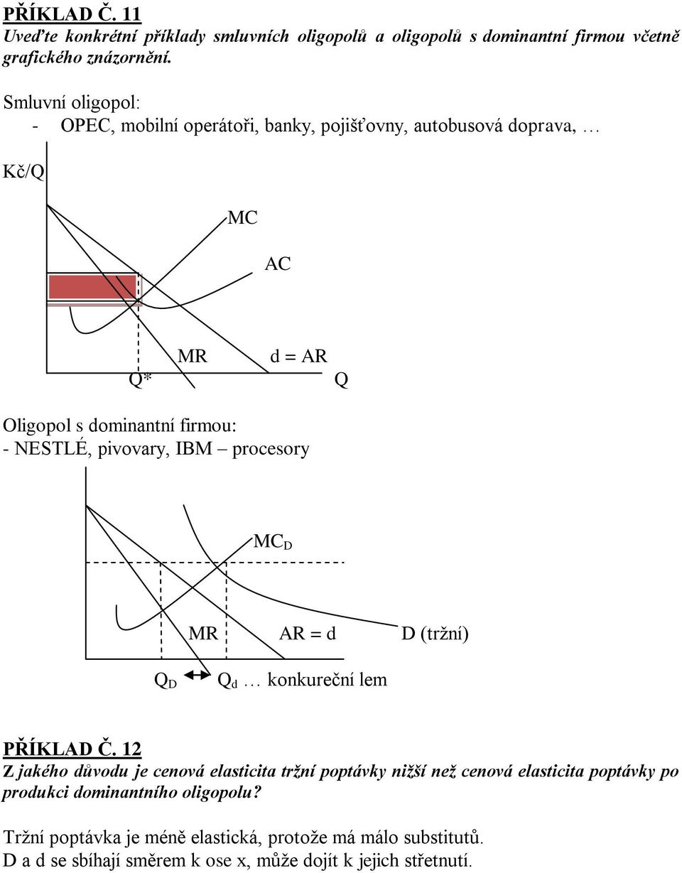 pivovary, IBM procesory MC D MR AR = d D (tržní) D d konkureční lem PŘÍKLAD Č.