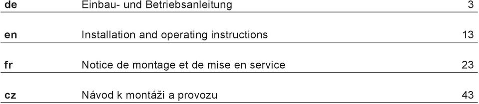 instructions 13 13 fr fr Notice de montage et de mise en