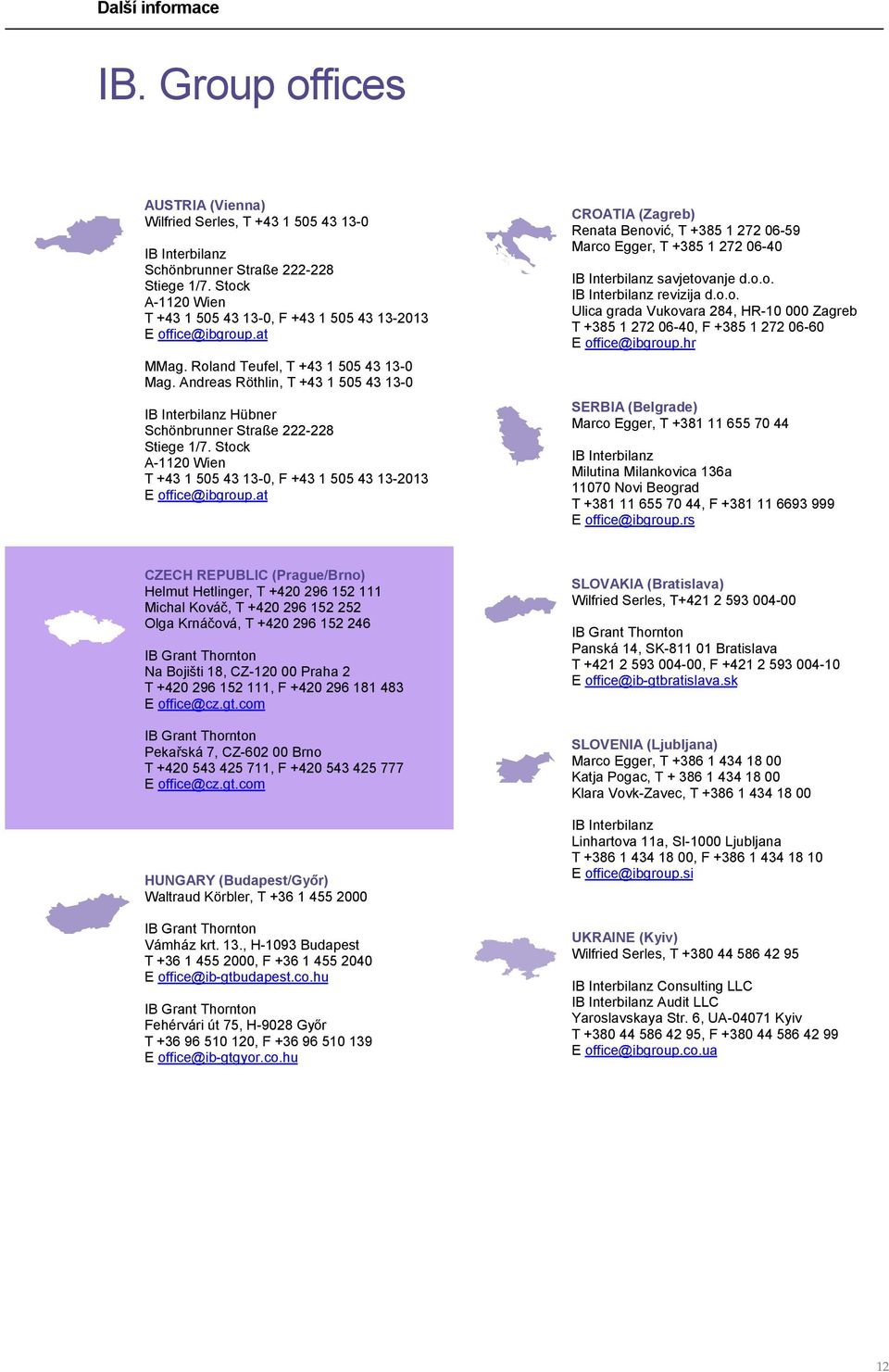 Andreas Röthlin, T +43 1 505 43 13-0 IB Interbilanz Hübner Schönbrunner Straße 222-228 Stiege 1/7. Stock A-1120 Wien T +43 1 505 43 13-0, F +43 1 505 43 13-2013 E office@ibgroup.