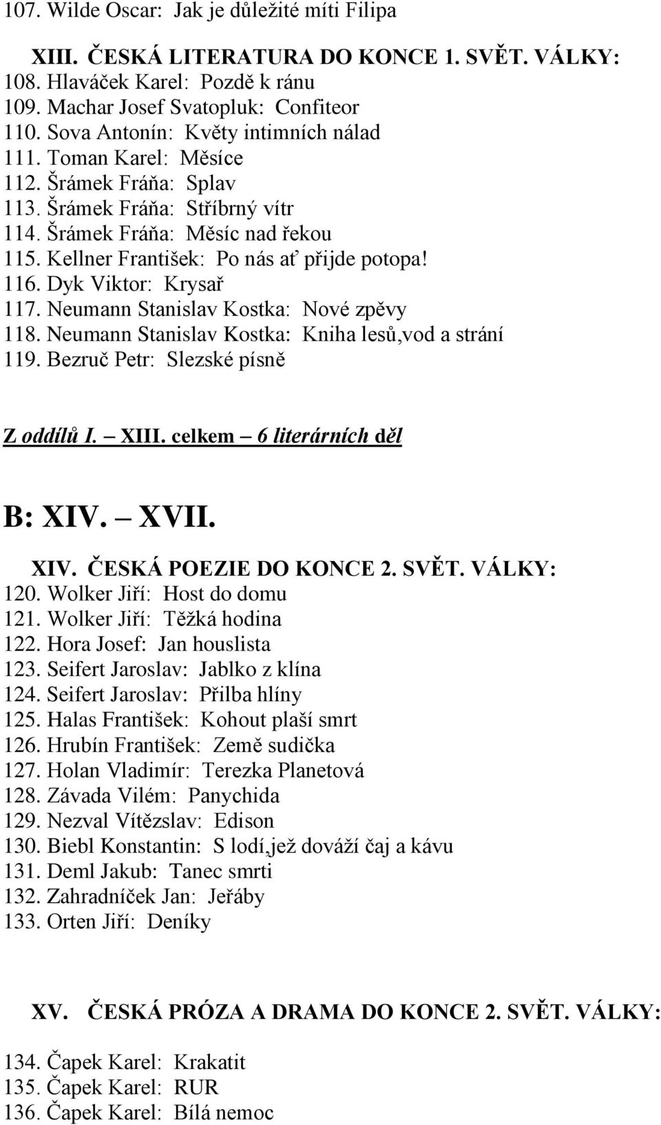 Kellner František: Po nás ať přijde potopa! 116. Dyk Viktor: Krysař 117. Neumann Stanislav Kostka: Nové zpěvy 118. Neumann Stanislav Kostka: Kniha lesů,vod a strání 119.