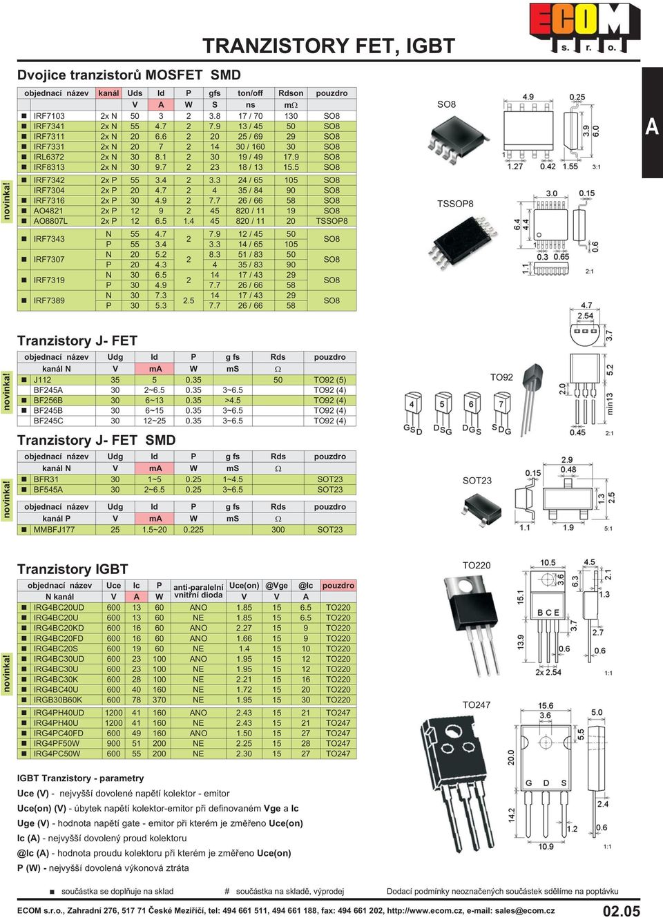 7 4 35 / 84 90 IRF7316 x P 30 4.9 7.7 6 / 66 58 O481 x P 1 9 45 80 / 11 19 O8807L x P 1 6.5 1.4 45 80 / 11 0 TSSOP8 IRF7343 IRF7307 IRF7319 IRF7389 N 55 4.7 7.9 1 / 45 50 P 55 3.4 3.3 14 / 65 105 N 0 5.