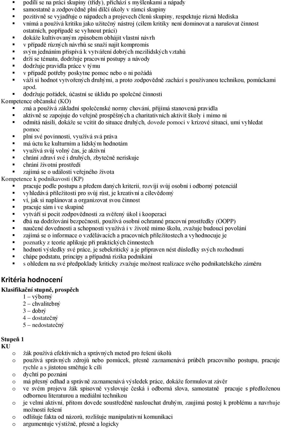 návrhů se snaží najít kmprmis svým jednáním přispívá k vytváření dbrých mezilidských vztahů drží se tématu, ddržuje pracvní pstupy a návdy ddržuje pravidla práce v týmu v případě ptřeby pskytne pmc