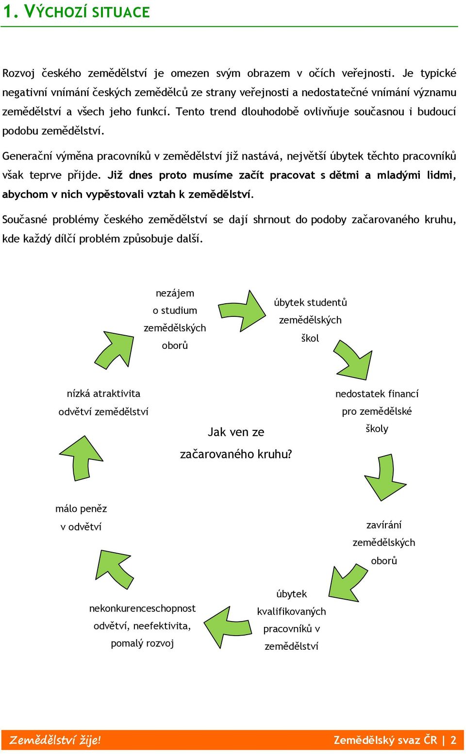 Tento trend dlouhodobě ovlivňuje současnou i budoucí podobu zemědělství. Generační výměna pracovníků v zemědělství již nastává, největší úbytek těchto pracovníků však teprve přijde.