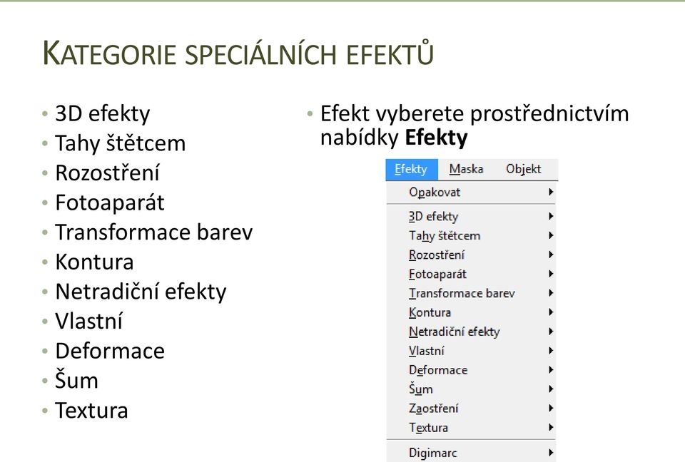 Kontura Netradiční efekty Vlastní Deformace Šum