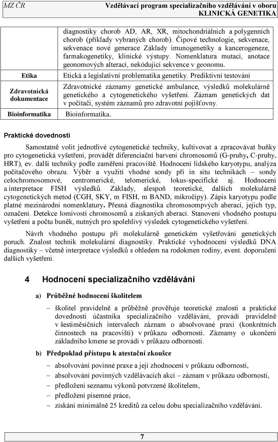 Nomenklatura mutací, anotace geonomových alterací, nekódující sekvence v geonomu. Etická a legislativní problematika genetiky.