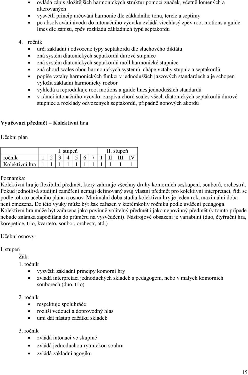 diatonických septakordů durové stupnice zná systém diatonických septakordů moll harmonické stupnice zná chord scales obou harmonických systémů, chápe vztahy stupnic a septakordů popíše vztahy