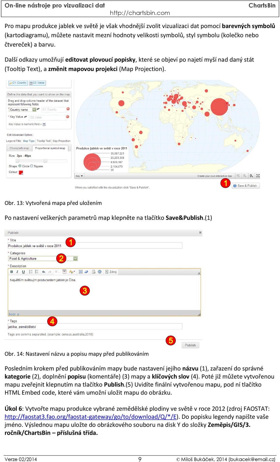 13: Vytvořená mapa před uložením Po nastavení veškerých parametrů map klepněte na tlačítko Save&Publish.(1) Obr.