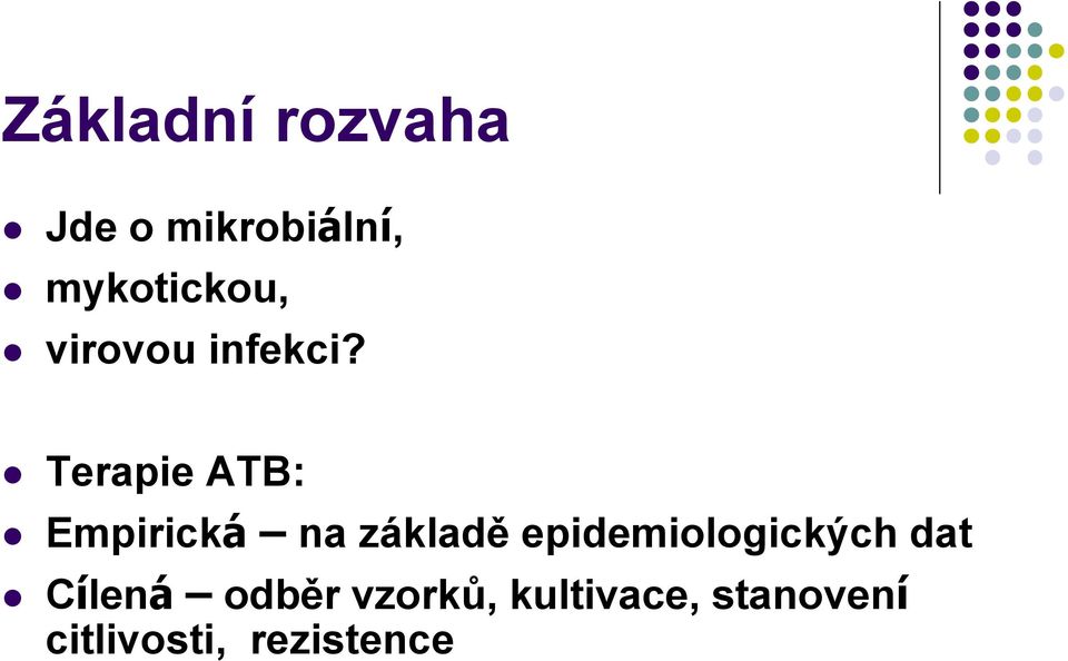 Terapie ATB: Empirická na základě