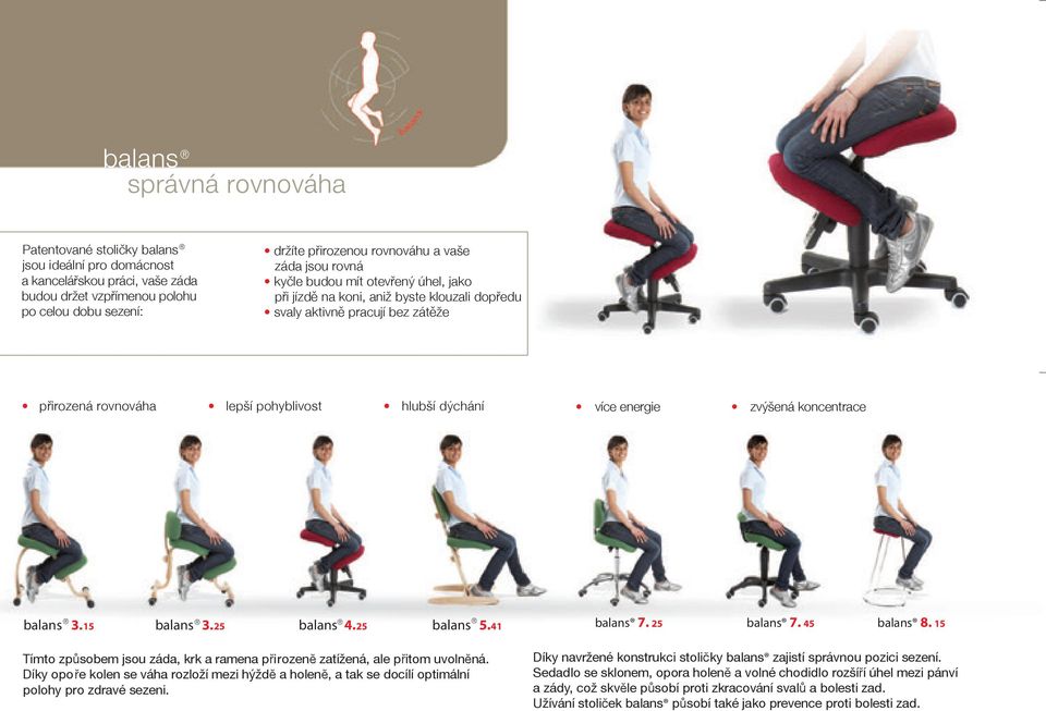 zvýšená koncentrace balans 3.15 balans 3.25 balans 4.25 balans 5.41 Tímto způsobem jsou záda, krk a ramena přirozeně zatížená, ale přitom uvolněná.