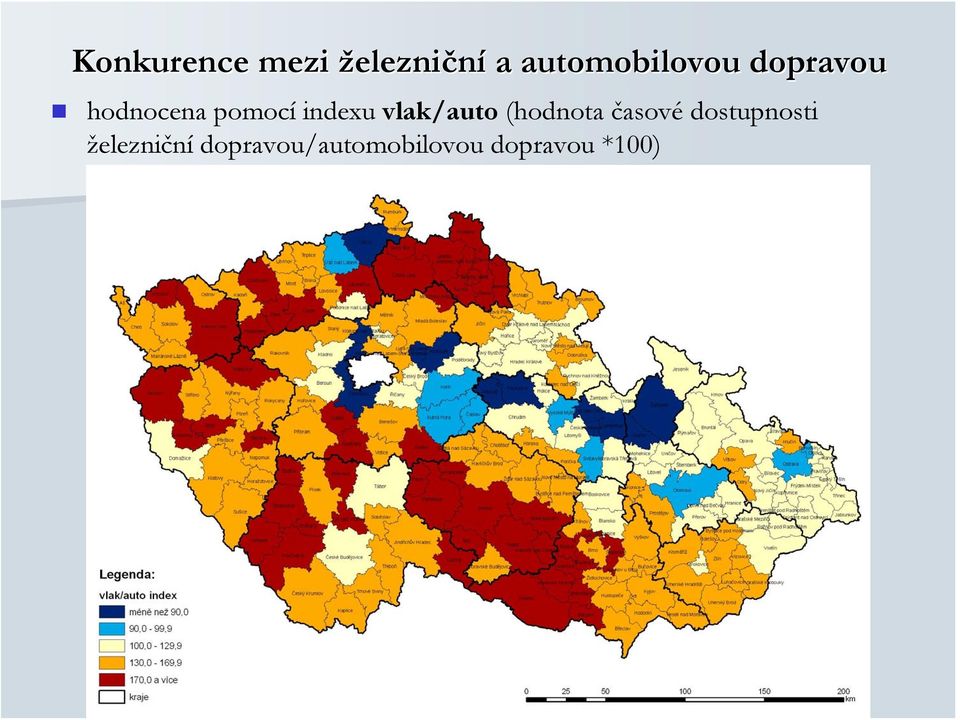 indexu vlak/auto (hodnota časové