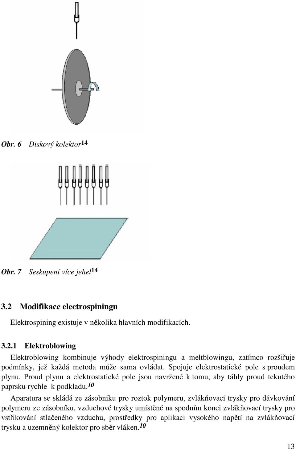 1 Elektroblowing Elektroblowing kombinuje výhody elektrospiningu a meltblowingu, zatímco rozšiřuje podmínky, jež každá metoda může sama ovládat. Spojuje elektrostatické pole s proudem plynu.