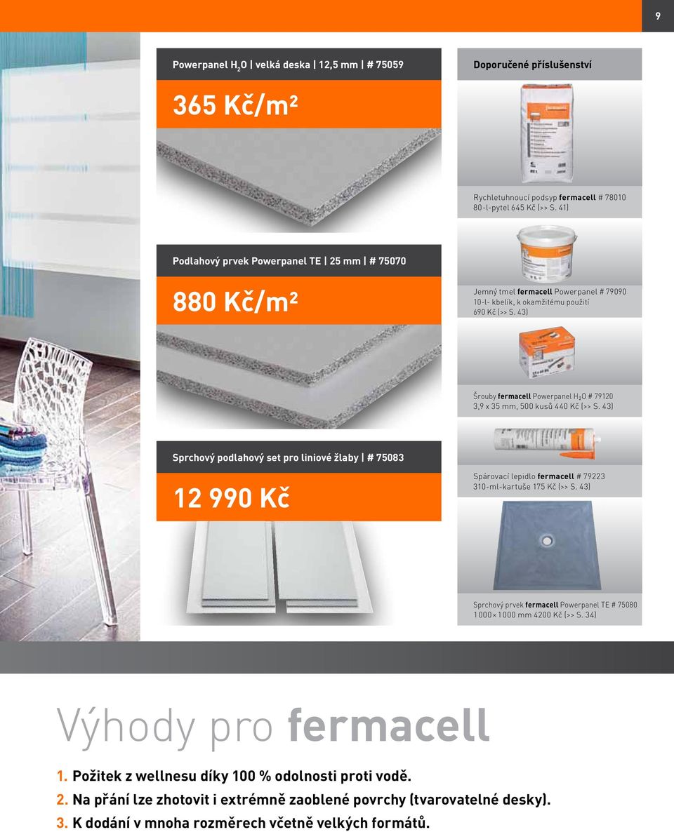 43) Šrouby fermacell Powerpanel H ² O # 79120 3,9 x 35 mm, 500 kusů 440 Kč (>> S.