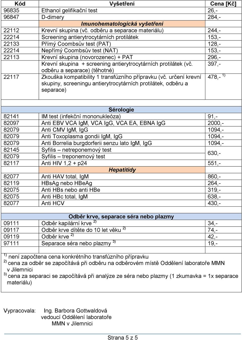 (novorozenec) + PAT 296,- Krevní skupina + screening antierytrocytárních protilátek (vč. 397,- odběru a separace) (těhotné) 22117 Zkouška kompatibility 1 transfúzního přípravku (vč.