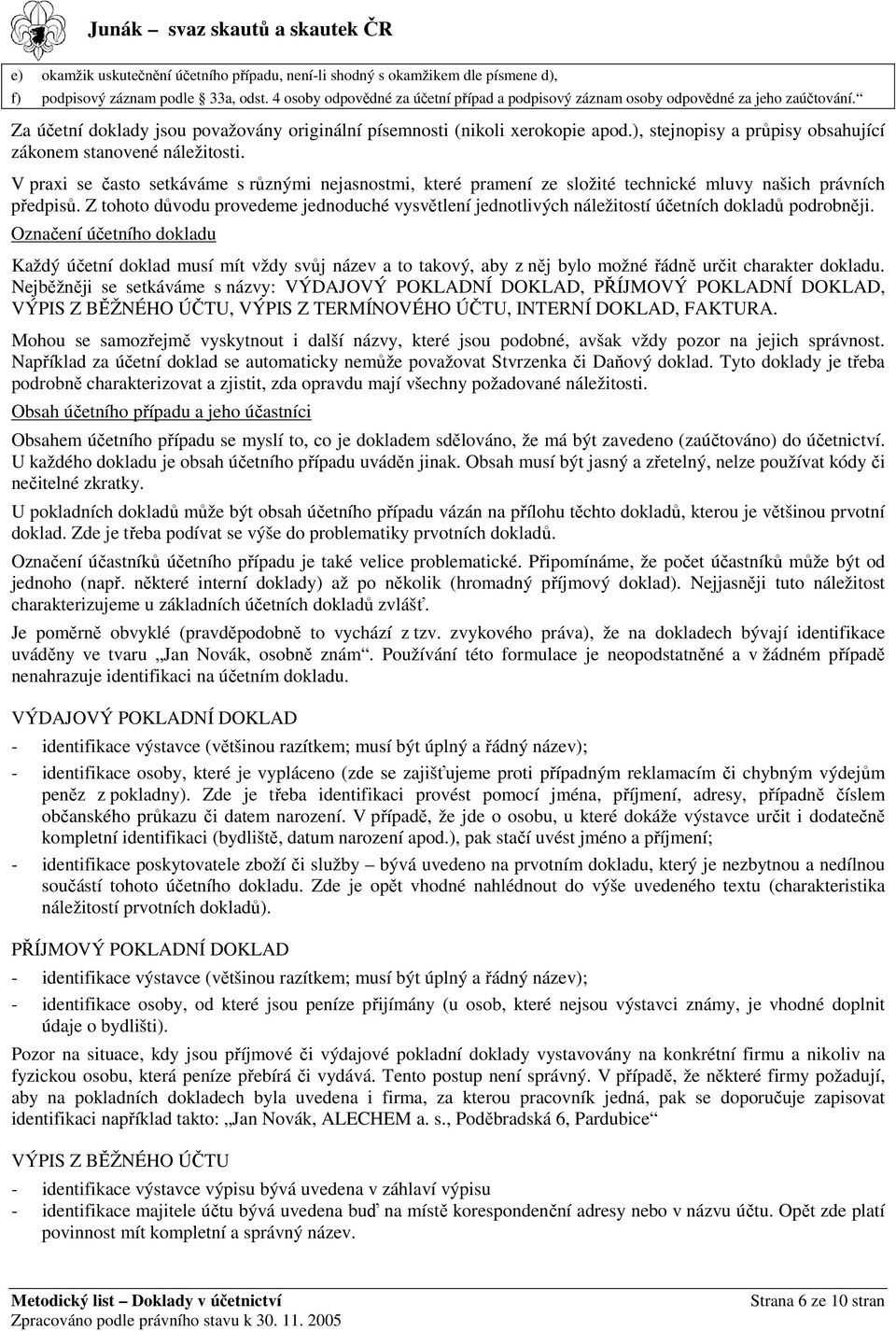 ), stejnopisy a průpisy obsahující zákonem stanovené náležitosti. V praxi se často setkáváme s různými nejasnostmi, které pramení ze složité technické mluvy našich právních předpisů.