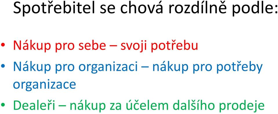 organizaci nákup pro potřeby