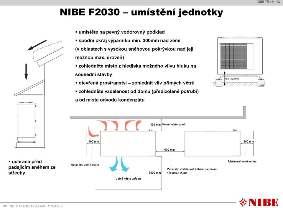 úroveň) zohledněte místo z hlediska možného vlivu hluku na sousední stavby otevřená prostranství