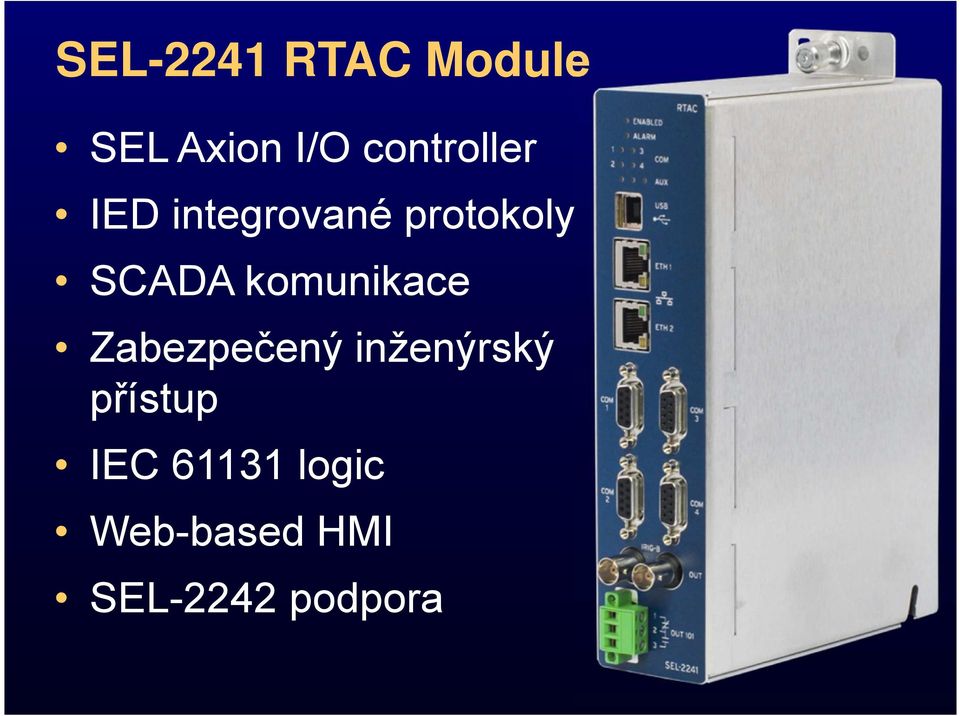 SCADA komunikace Zabezpečený inženýrský