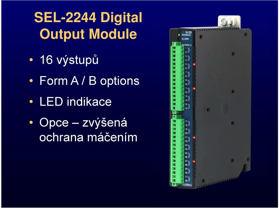 / B options LED indikace