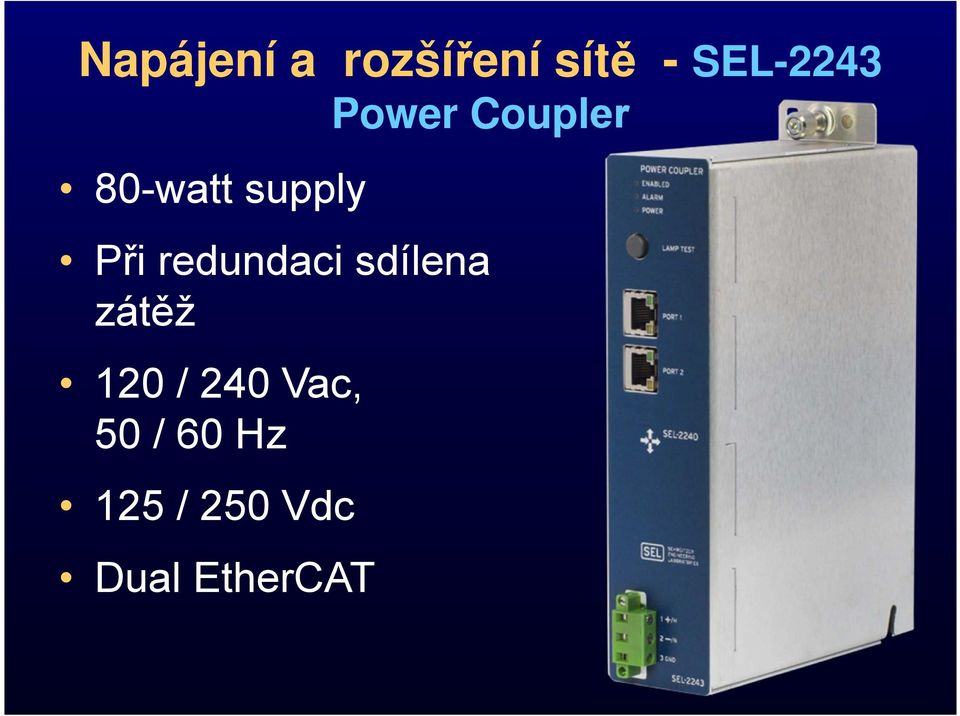 redundaci sdílena zátěž 120 / 240