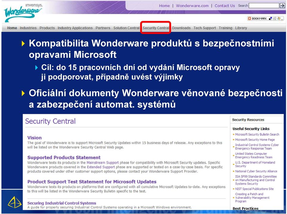 opravy ji podporovat, případně uvést výjimky Oficiální