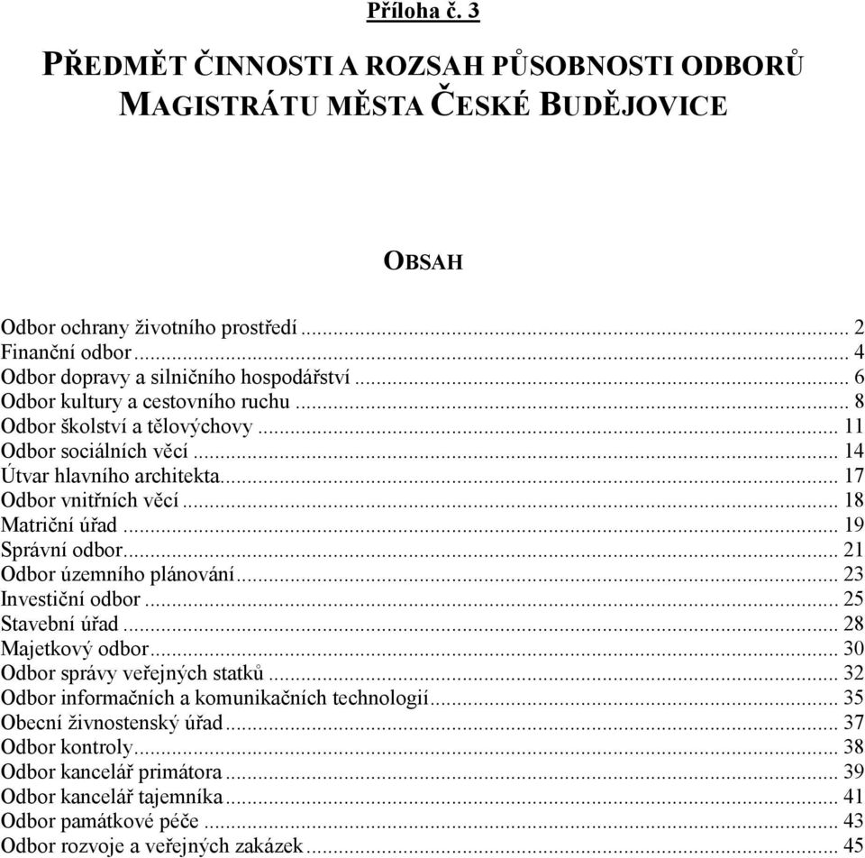 .. 17 Odbr vnitřních věcí... 18 Matriční úřad... 19 Správní dbr... 21 Odbr územníh plánvání... 23 Investiční dbr... 25 Stavební úřad... 28 Majetkvý dbr.