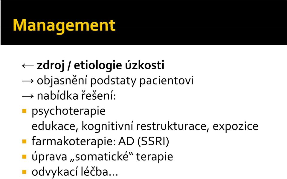 edukace, kognitivní restrukturace, expozice